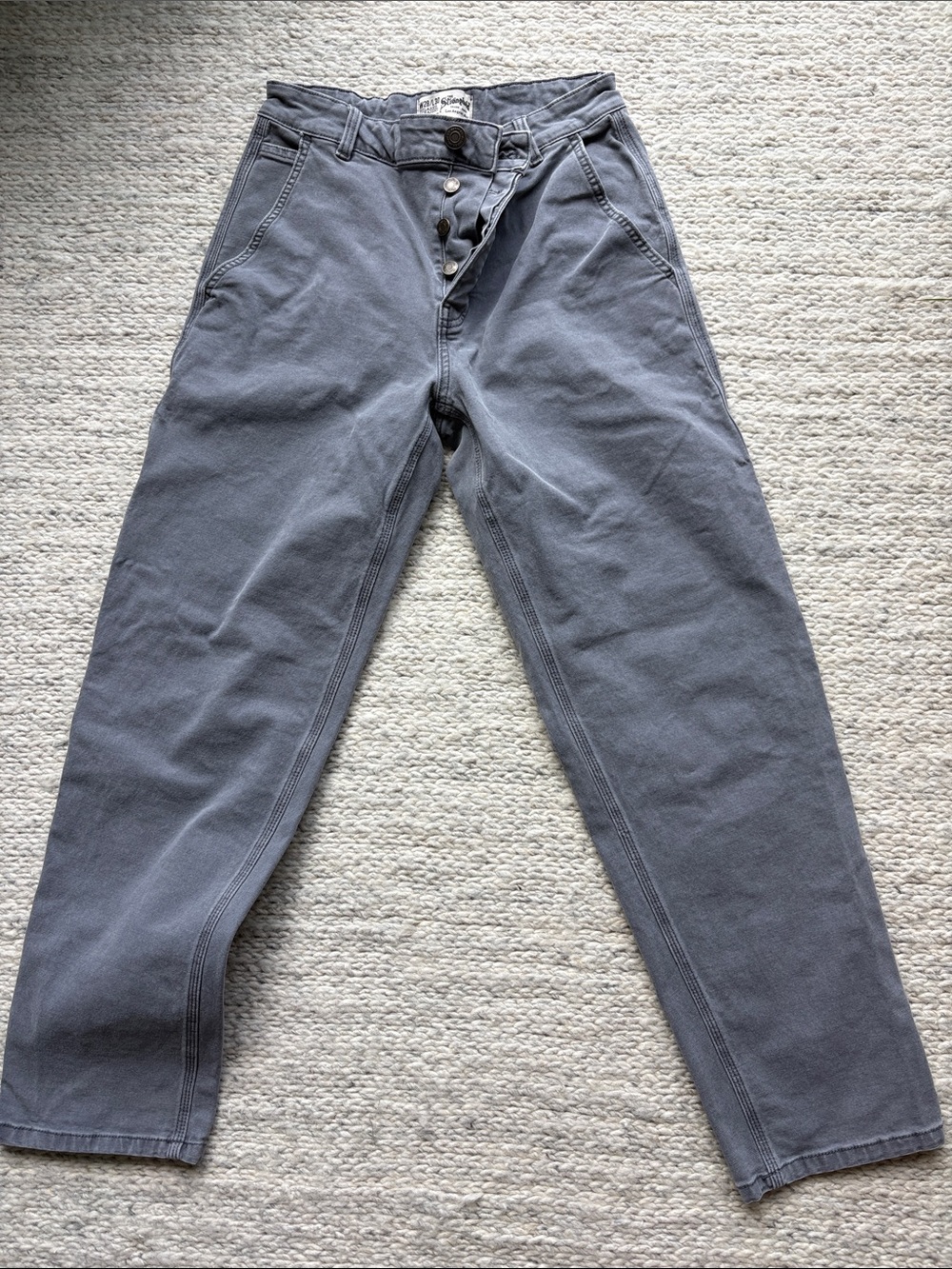 Primark & The Stronghold Collab Button-Fly Gray Work Pants